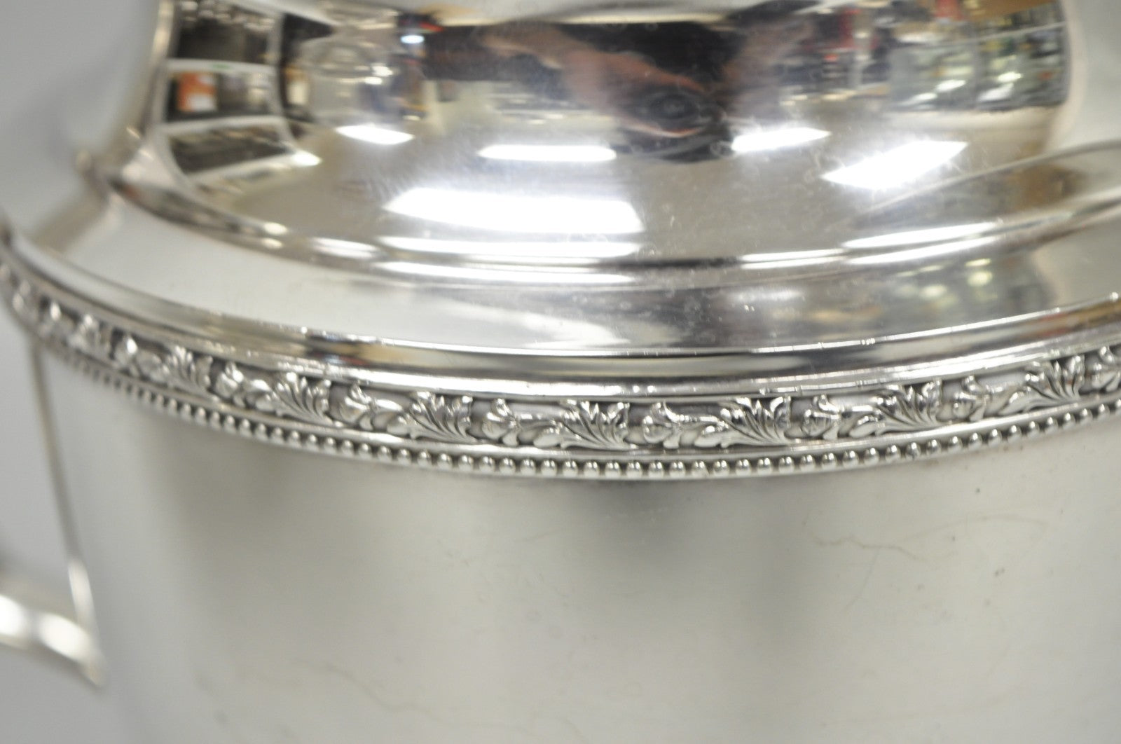 Vintage WMA Rogers Victorian Silver Plated Bulbous Footed Water Pitcher