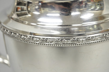 Vintage WMA Rogers Victorian Silver Plated Bulbous Footed Water Pitcher