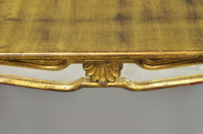 Vintage Italian Venetian Hollywood Regency Gold Gilt Small Wall Console Table