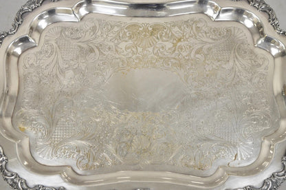 Vintage Community Ascot Sheffield Large Victorian Silver Plated Platter Bar Tray