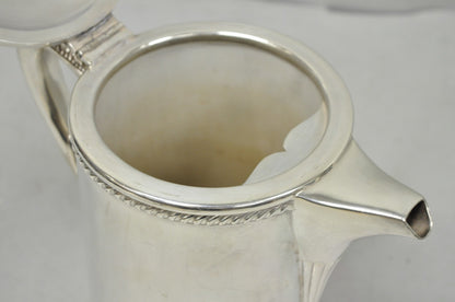 Antique English Victorian Silver Plated Enamel Line Large Beverage Water Pitcher