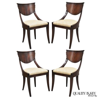 Pietro Constantini Italian Regency Mahogany Klismos Dining Chairs - Set of 4