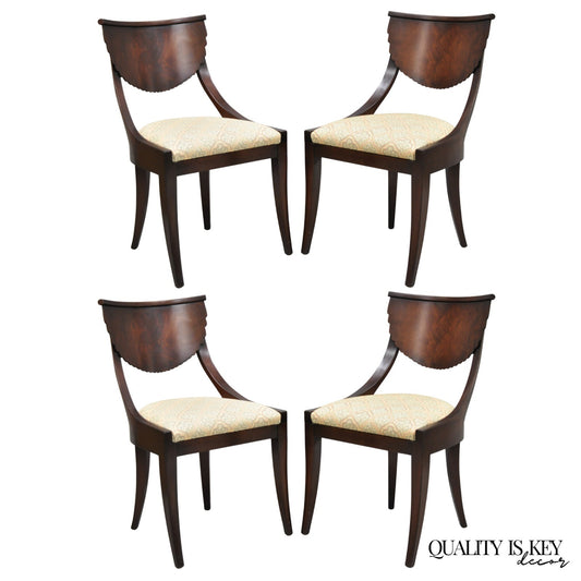 Pietro Constantini Italian Regency Mahogany Klismos Dining Chairs - Set of 4