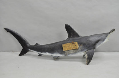 Vintage 67" Large Fiberglass Hammerhead Shark Fish Replica Wall Mount Display