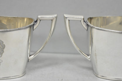 Antique Community Silver Plated Art Deco Birds of Paradise Tea Service Set 3 Pcs