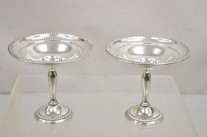 International Sterling Silver 925 Weighted Footed Compote Candy Dish Pair