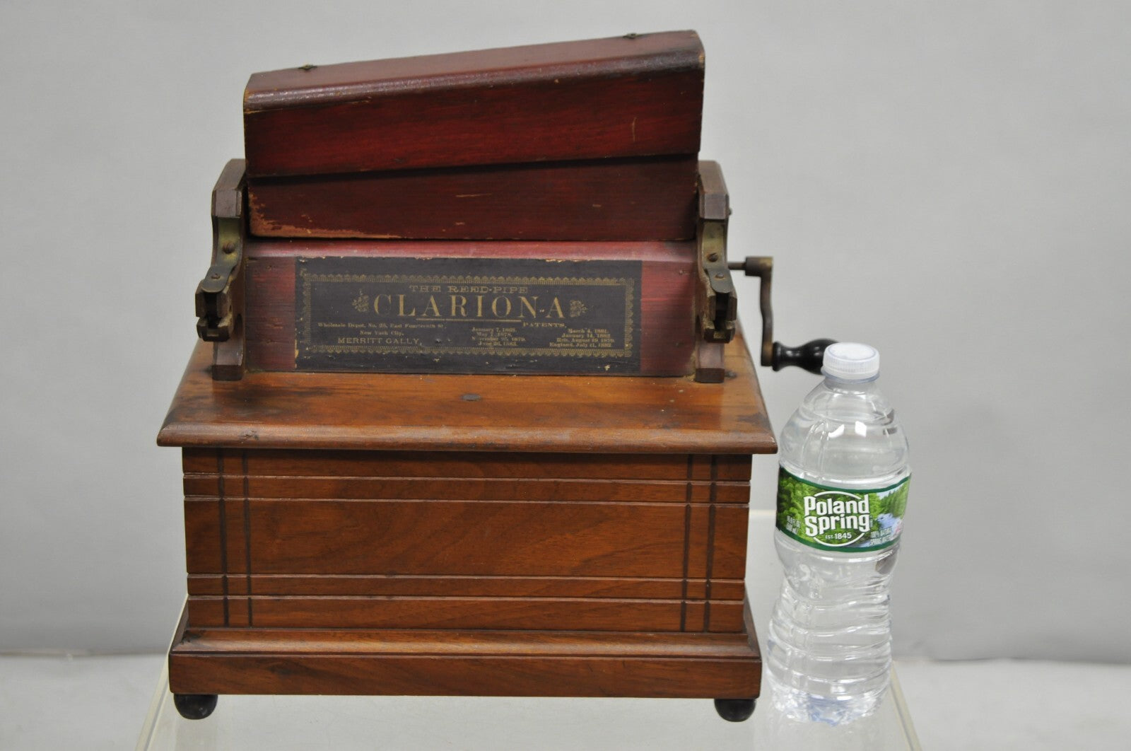 Antique Victorian Clariona Merritt Gally 14 Reed Pipe Organette Small Music Box