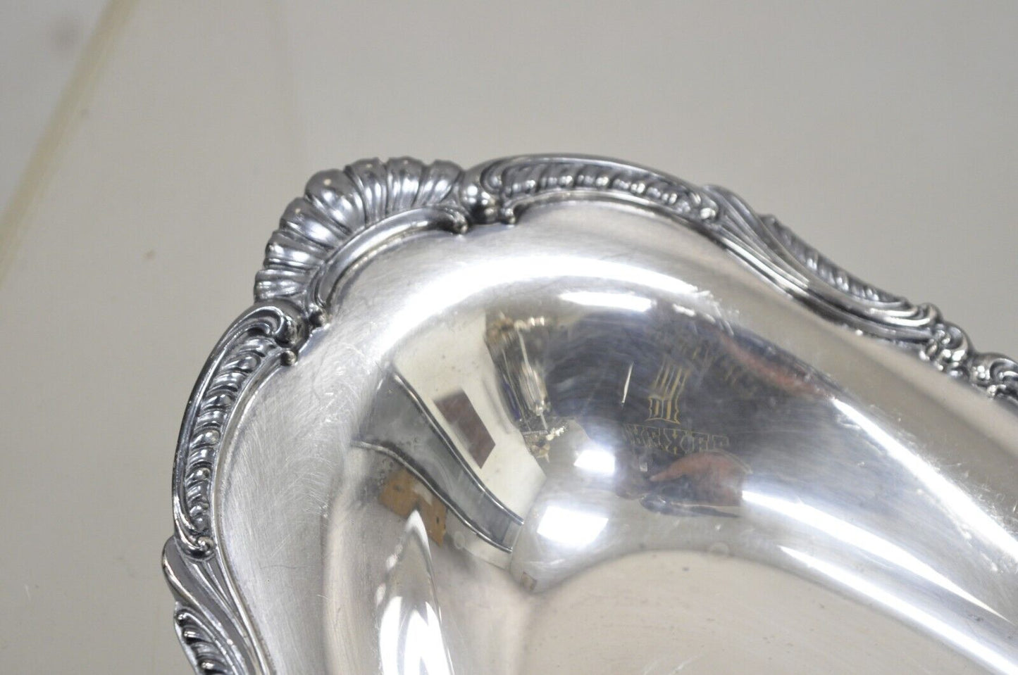 Vintage Fine Arts Silver Plate "Southern Colonial" Oval Trinket Dish Platter