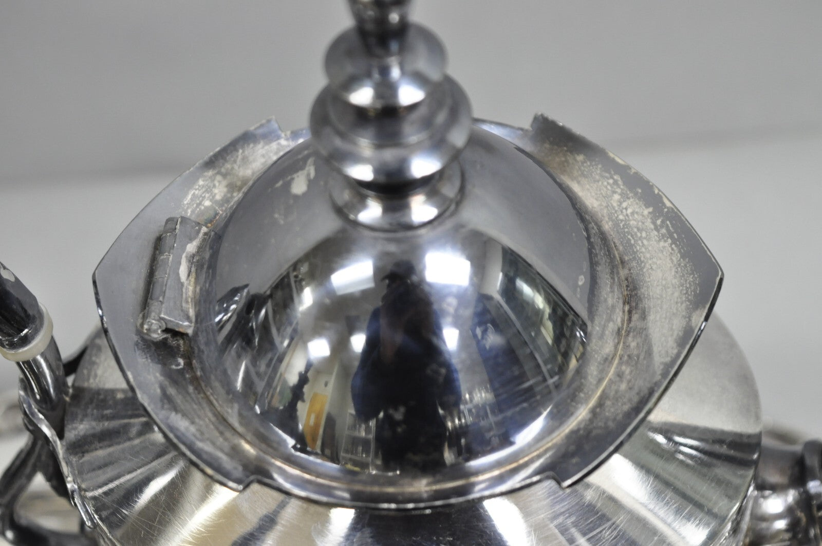 Antique English Baroque Silver Plated Figural Tea Set w/ Rogers Bro Tray - 7 Pcs