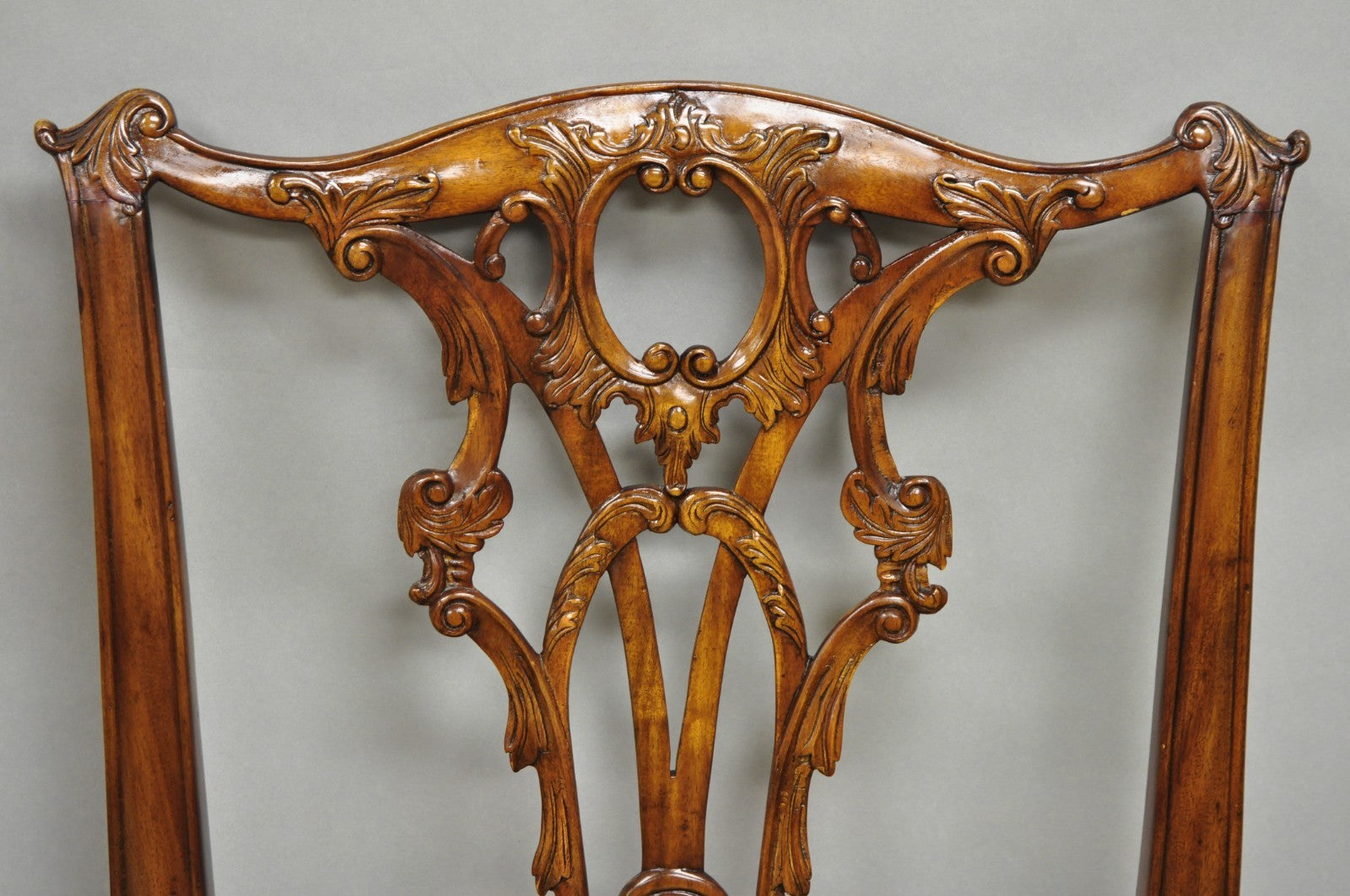 Chippendale Style Carved Mahogany Dining Side Chairs attr Theodore Alexander - 4