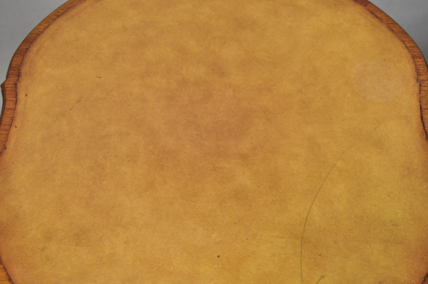 Vintage English Regency Leather Top Mahogany Drum End Table w/ 4 Drawers - Pair