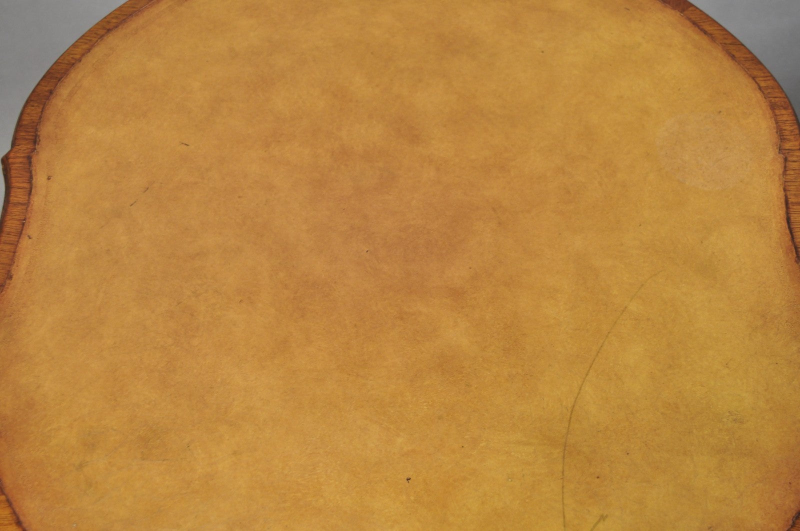 Vintage English Regency Leather Top Mahogany Drum End Table w/ 4 Drawers - Pair