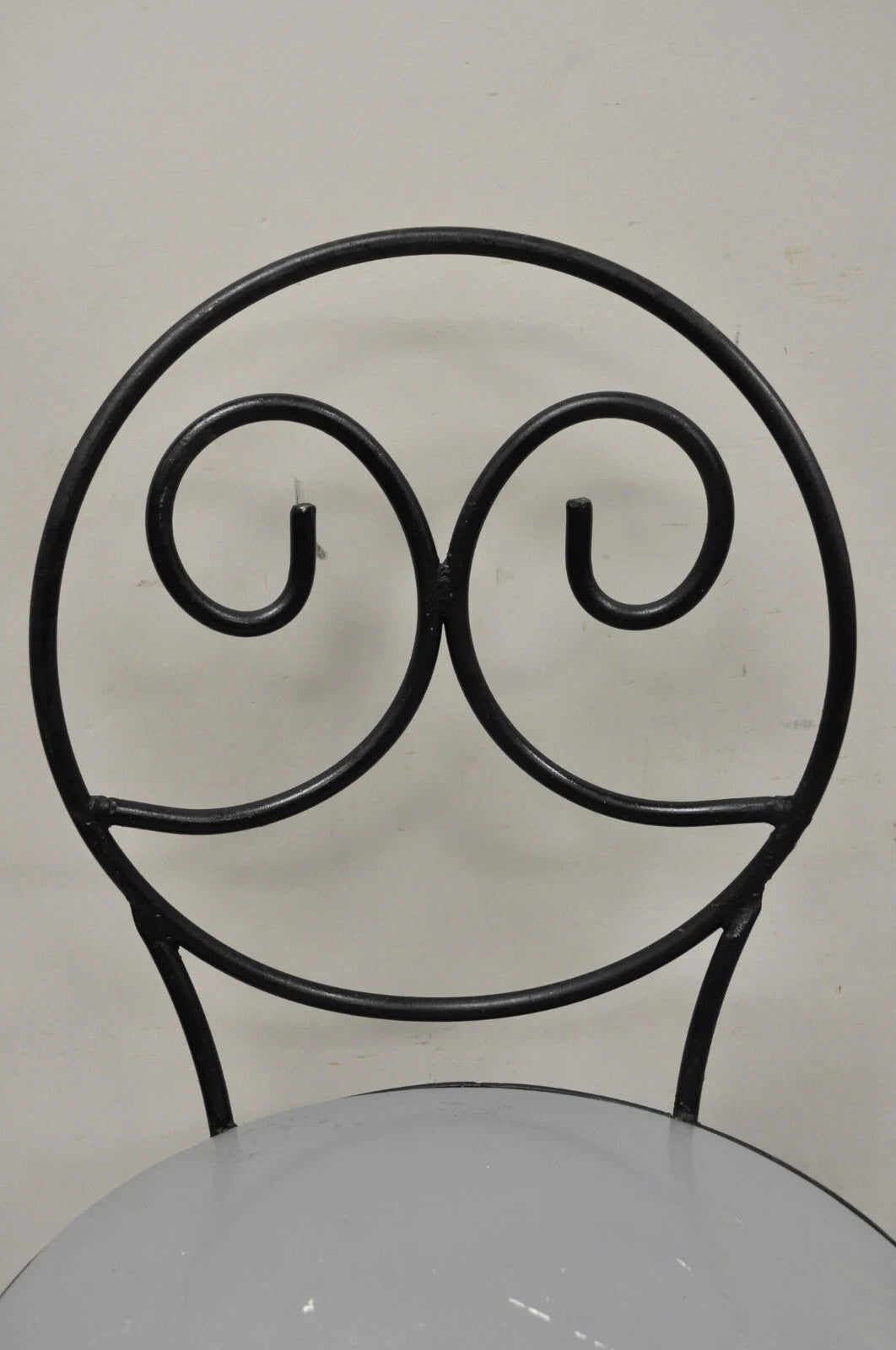 Mid Century Modern Arthur Umanoff Wrought Iron Swivel Counter Bar Stool Pair