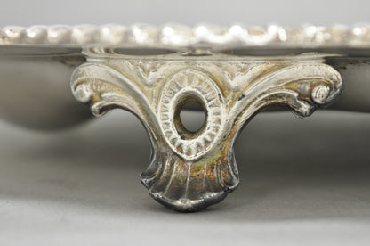 Vintage English Regency Silver Plated Meat Cutlery Serving Platter Tray by LB