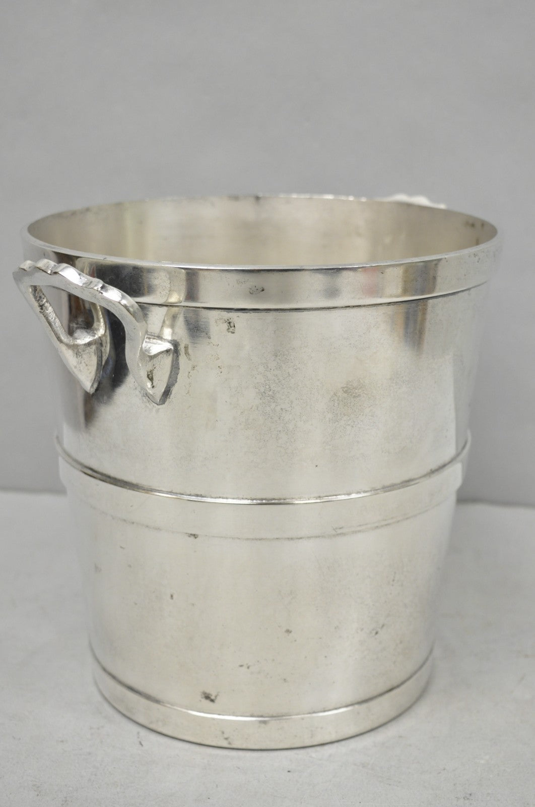 Vintage Mid Century Modern Nickel Silver Plated "Room Service" Champagne Bucket