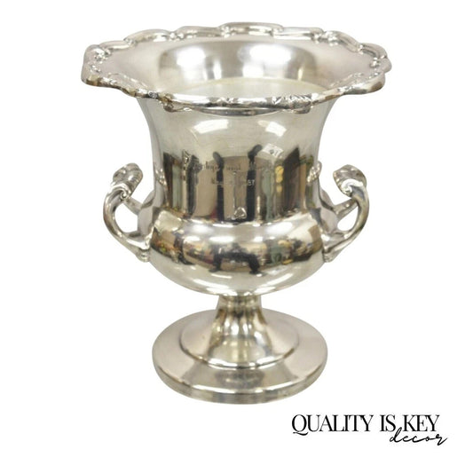 FB Rogers Silver Plated Trophy Cup Champagne Wine Chiller Ice Bucket - Engraved