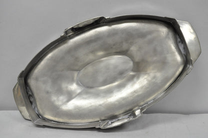 Antique Kayserzinn 4640 German Art Nouveau Pewter Metal Serving Platter w Birds