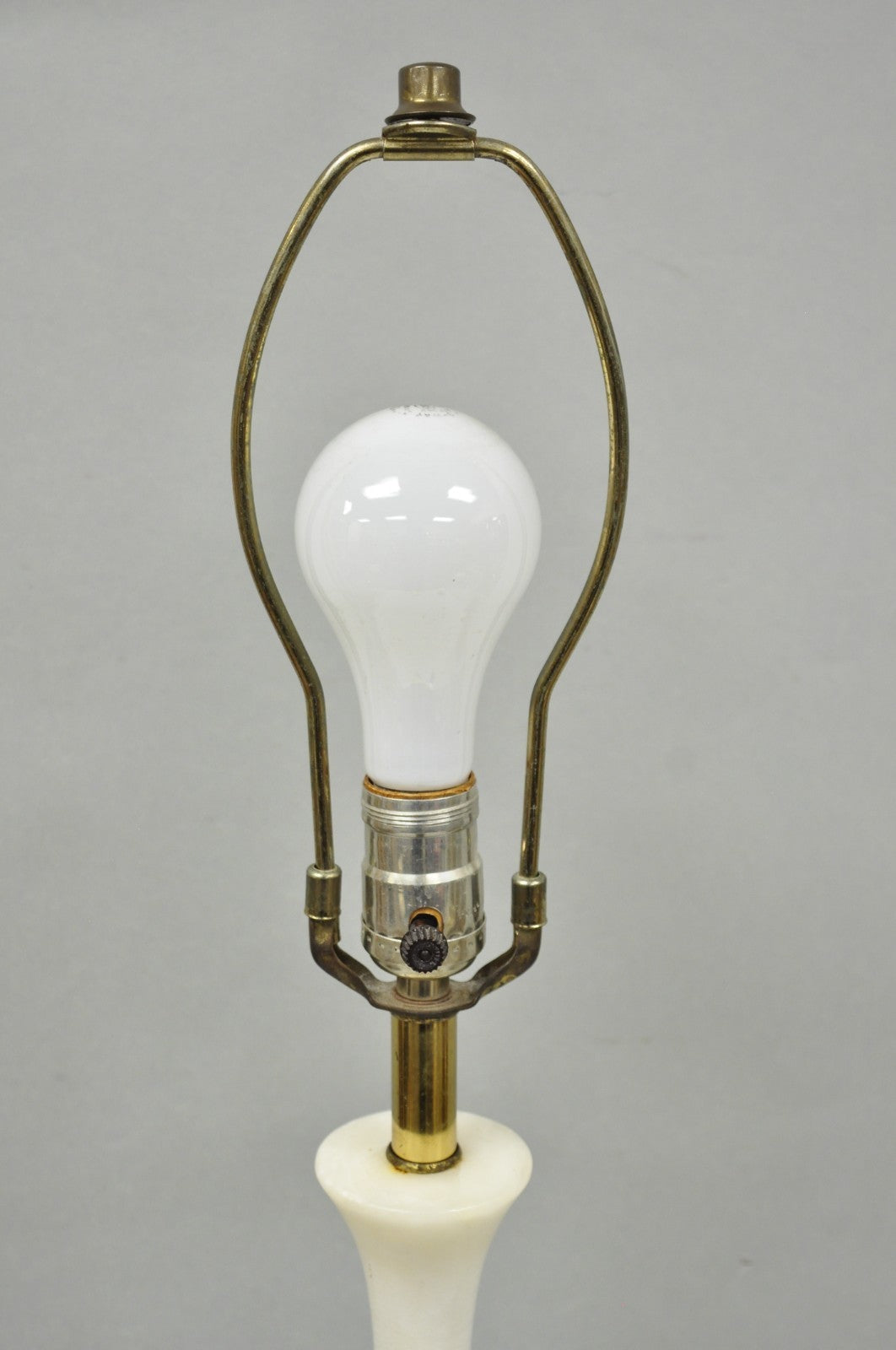 Vintage Murano Italian Mid Century Modern Blue Blown Glass Marble Table Lamp