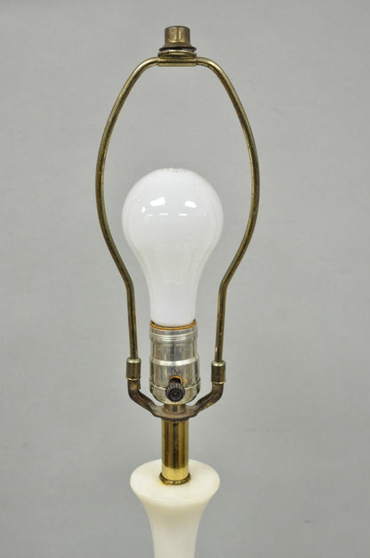 Vintage Murano Italian Mid Century Modern Blue Blown Glass Marble Table Lamp