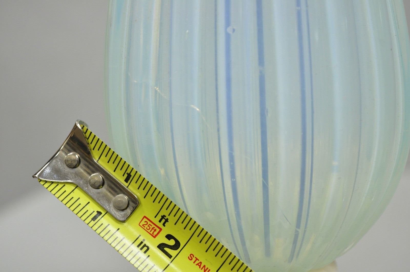 Vintage Murano Italian Mid Century Modern Blue Blown Glass Marble Table Lamp
