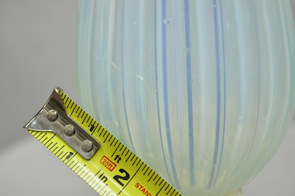 Vintage Murano Italian Mid Century Modern Blue Blown Glass Marble Table Lamp