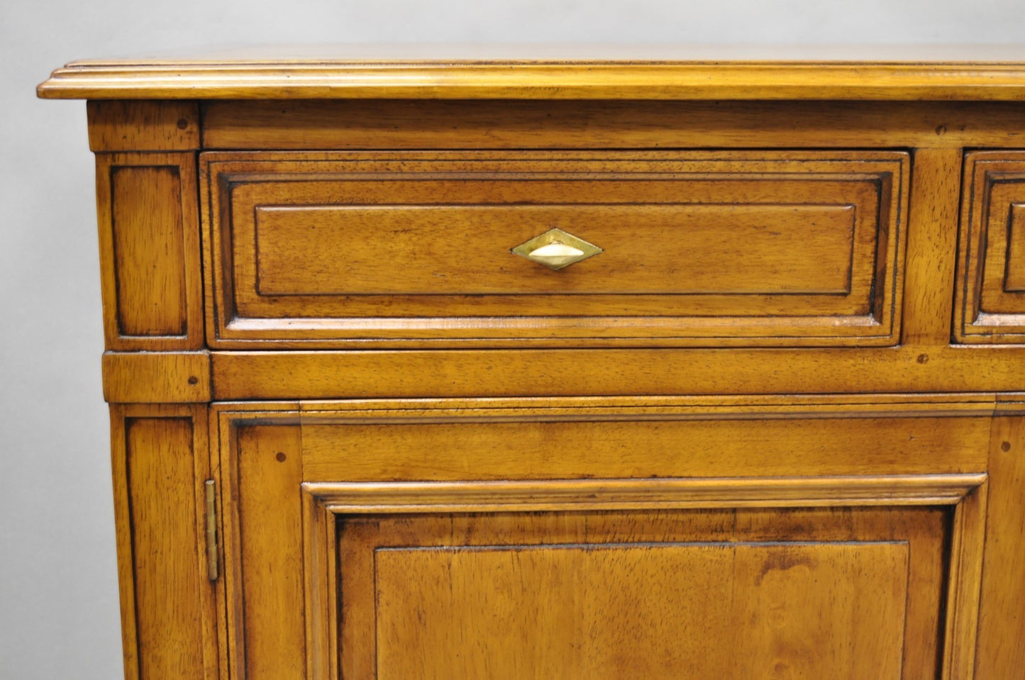 Vintage French Country Cherry Wood Server Buffet Sideboard Cabinet by MNdB