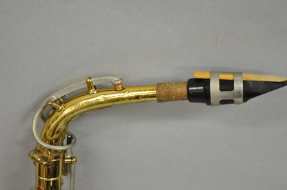 Vintage Bundy Selmer Brass Alto Saxophone in Hard Case w/ Extras