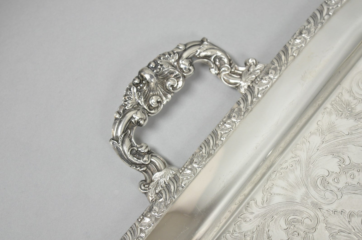 Vintage Victorian Silver Plated Twin Handle Platter Bar Tray by Henley Community