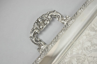 Vintage Victorian Silver Plated Twin Handle Platter Bar Tray by Henley Community