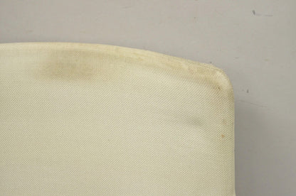 Vintage Mid Century Modern Milo Baughman Style Tubular Chrome Fabric Arm Chair