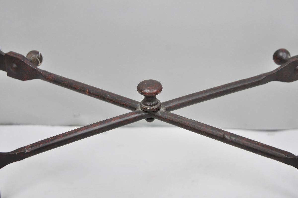 Industrial Modern Giacometti Style Wrought Iron Side Table by Pottery Barn