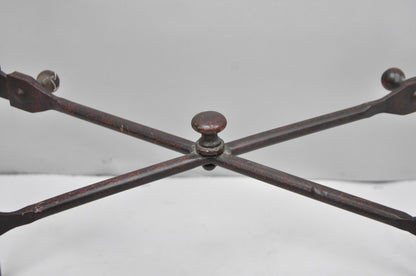 Industrial Modern Giacometti Style Wrought Iron Side Table by Pottery Barn