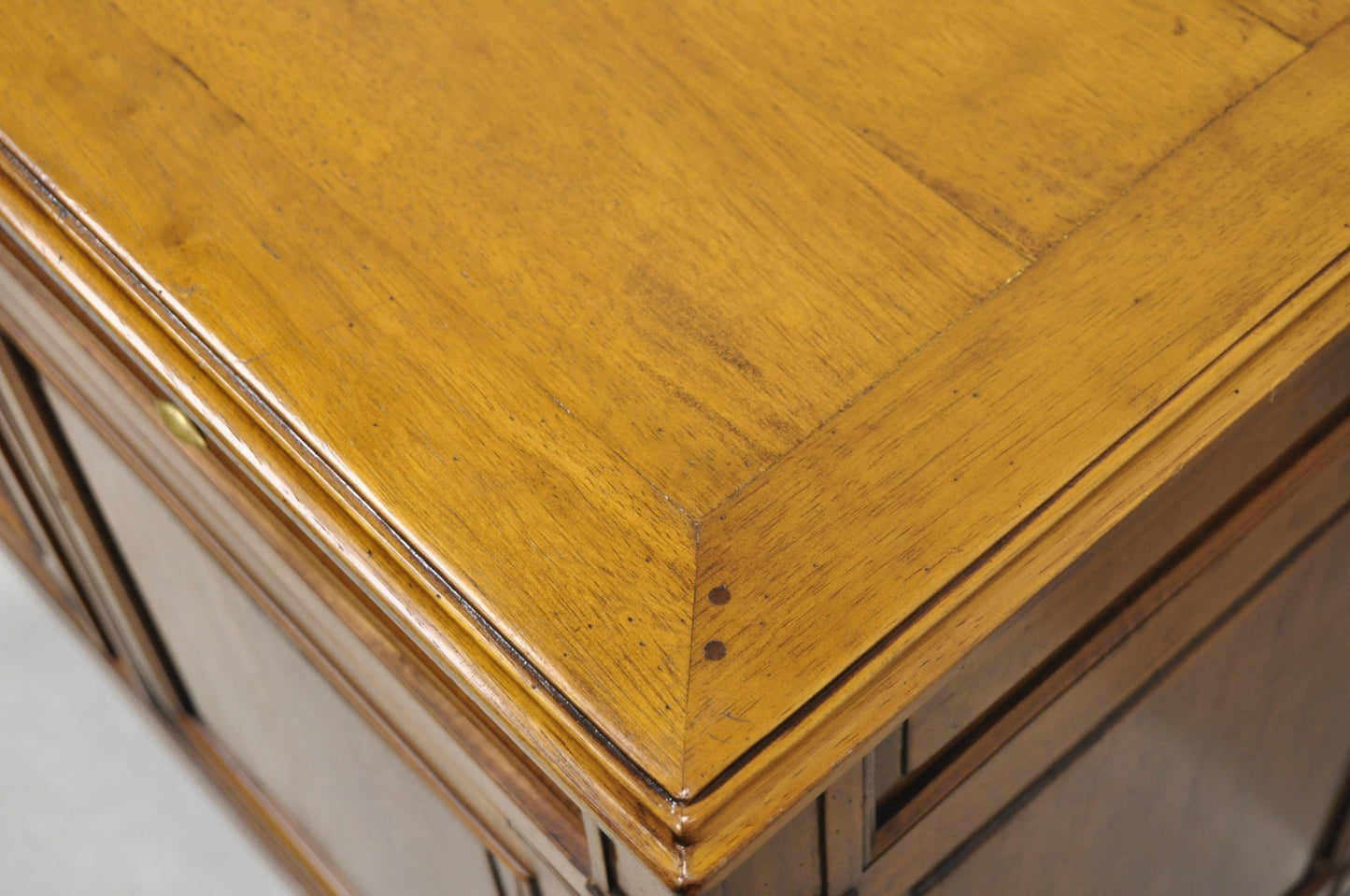 Vintage French Country Cherry Wood Server Buffet Sideboard Cabinet by MNdB