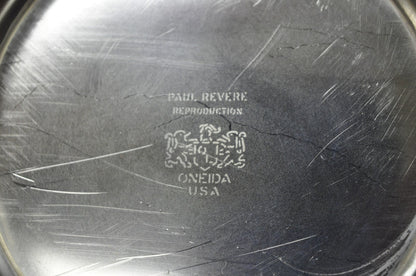 Vintage Mid Century Modern Paul Revere Oneida Silver Plate 8" Round Serving Bowl