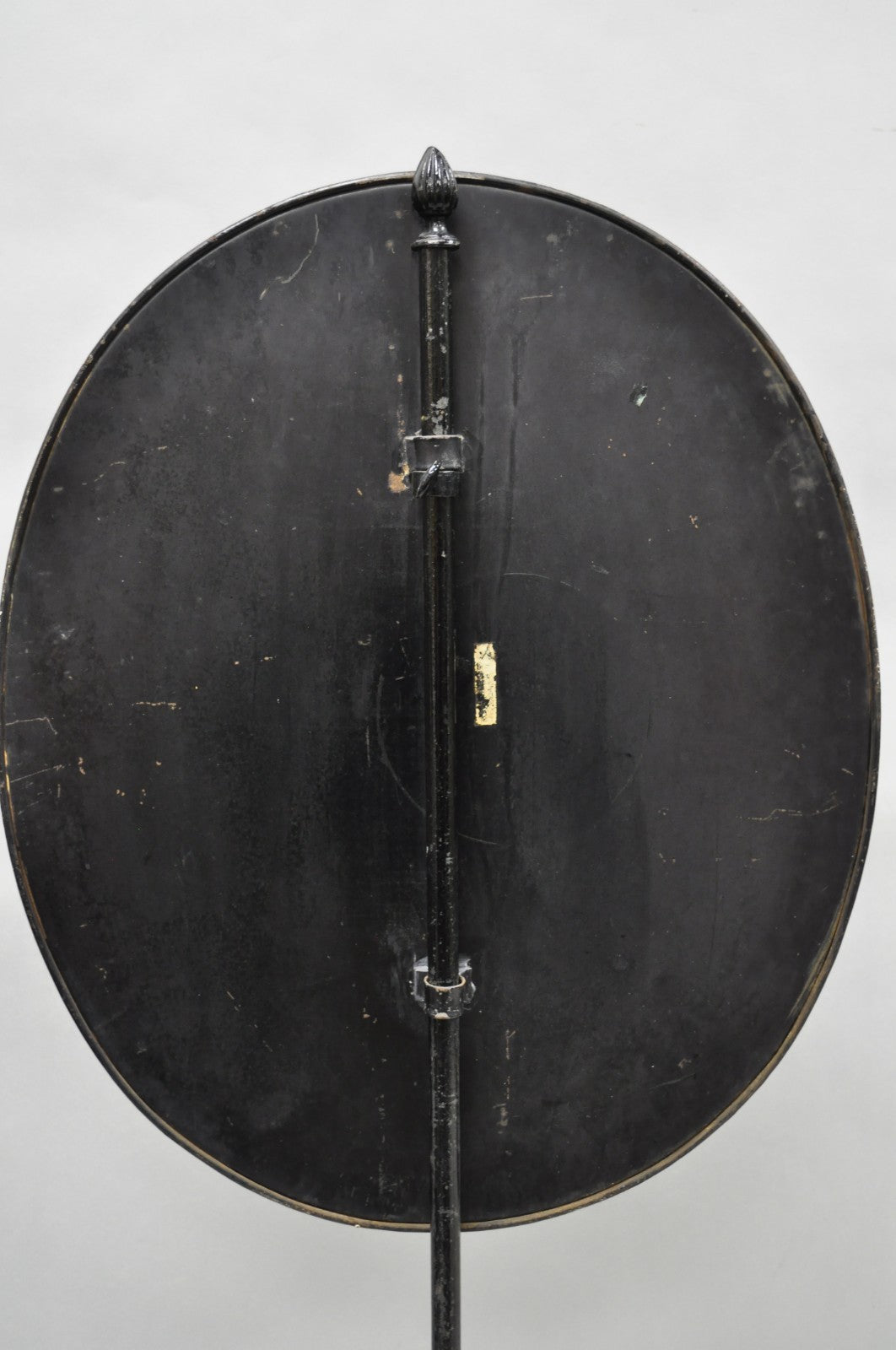 Antique French Victorian Tole Metal Hand Painted Floral Adjustable Firescreen