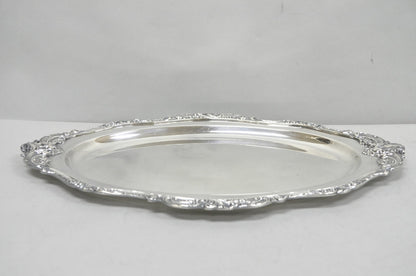 Vintage Baroque by Wallace 258 Victorian Silver Plated Oval Serving Platter Tray