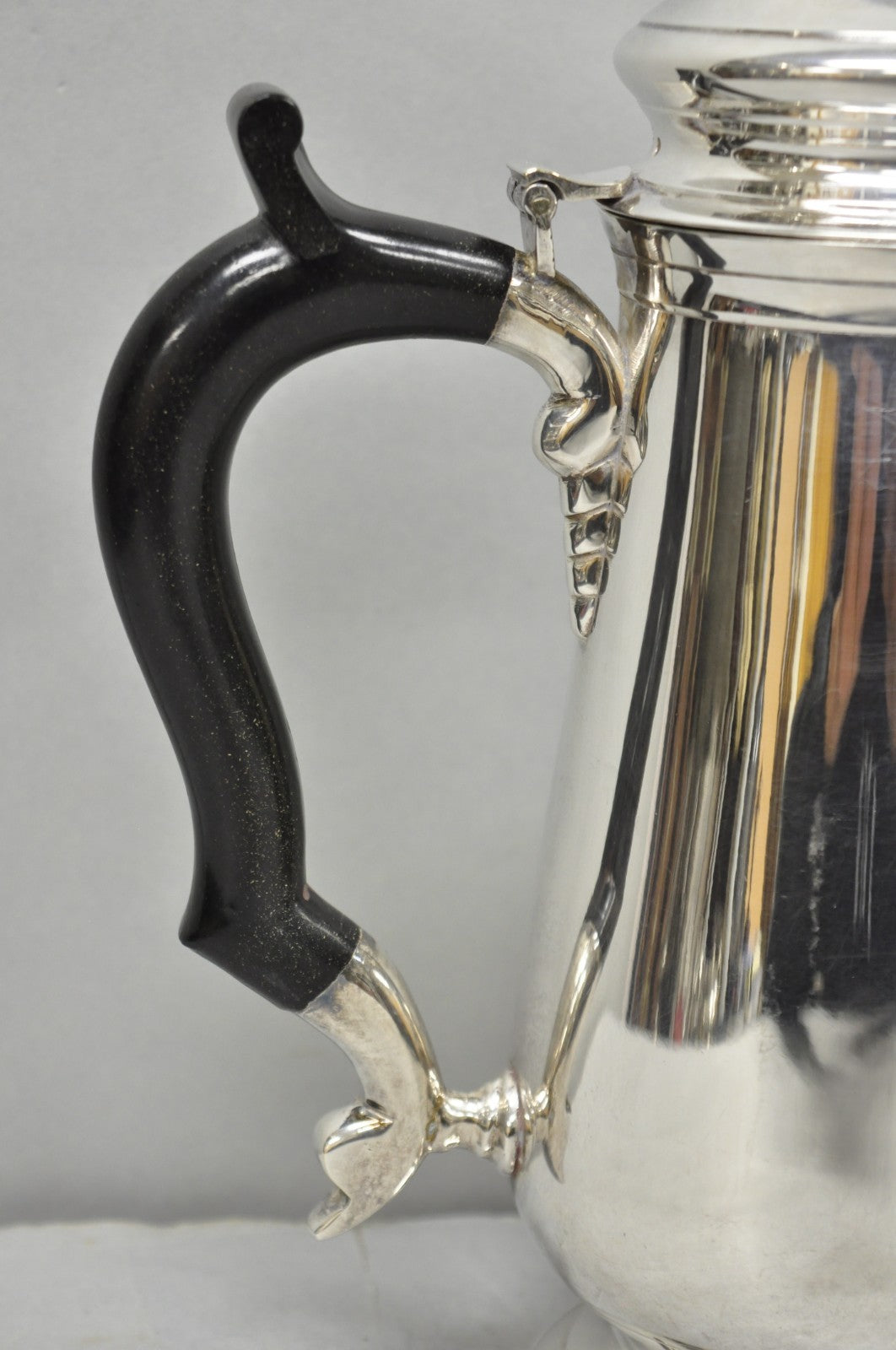 Antique Leonard Art Deco Silver Plated Teapot Coffee Pot w/ Celluloid Handle