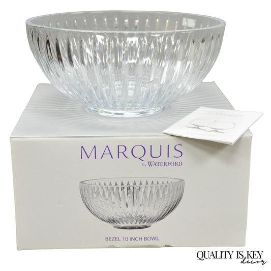 Marquis by Waterford Glass 10" Bezel Fruit Bowl Cut Crystal in Box