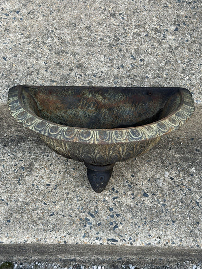 Neoclassical Style Cast Iron Wall Fountain Bowl Urn Lavabo Garden Planter Pot