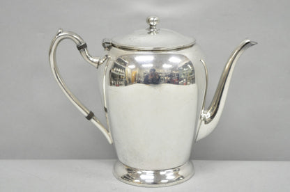 Vintage Abraham & Straus Victorian Silver Plated Bulbous Coffee Pot Teapot