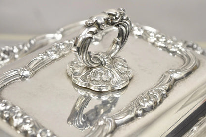 Vintage Gorham Black Starr Silver Plated Lidded Vegetable Serving Platter Dish