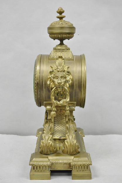 Antique G. Philippe for Palais Royal French Louis XV Style Bronze Figural Clock