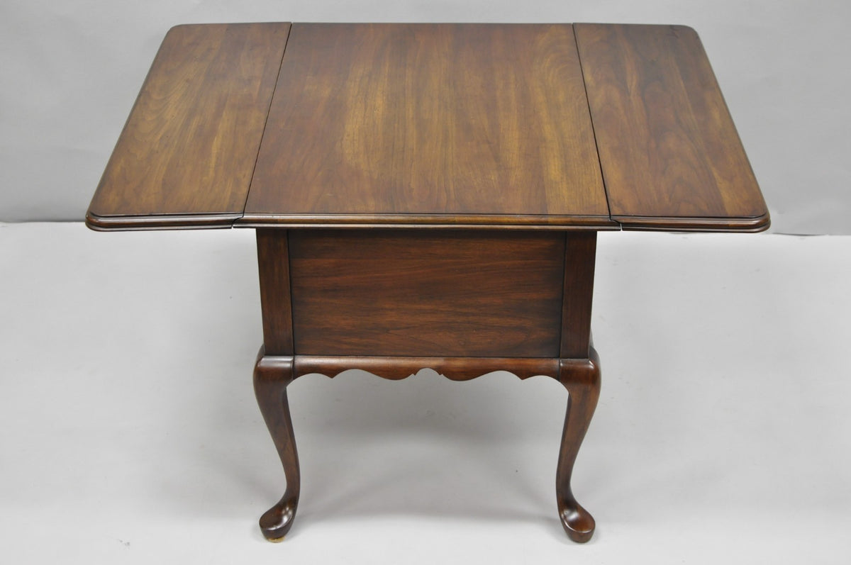 Vintage Pennsylvania House Cherry Wood Drop Leaf Pembroke End Tables - a Pair