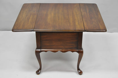 Vintage Pennsylvania House Cherry Wood Drop Leaf Pembroke End Tables - a Pair