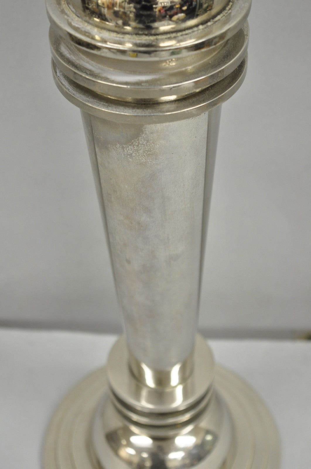 Vintage Frederick Cooper Art Deco Style Chrome "Atomic" Steel Table Lamp