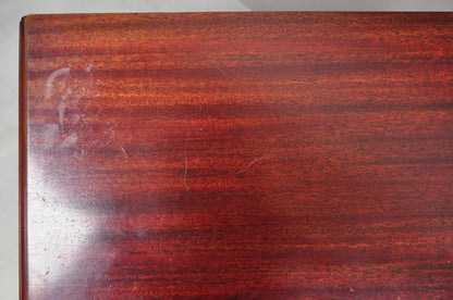 Vintage Chinese Chippendale Mahogany 2 Drawer Nightstands Bedside Tables - Pair