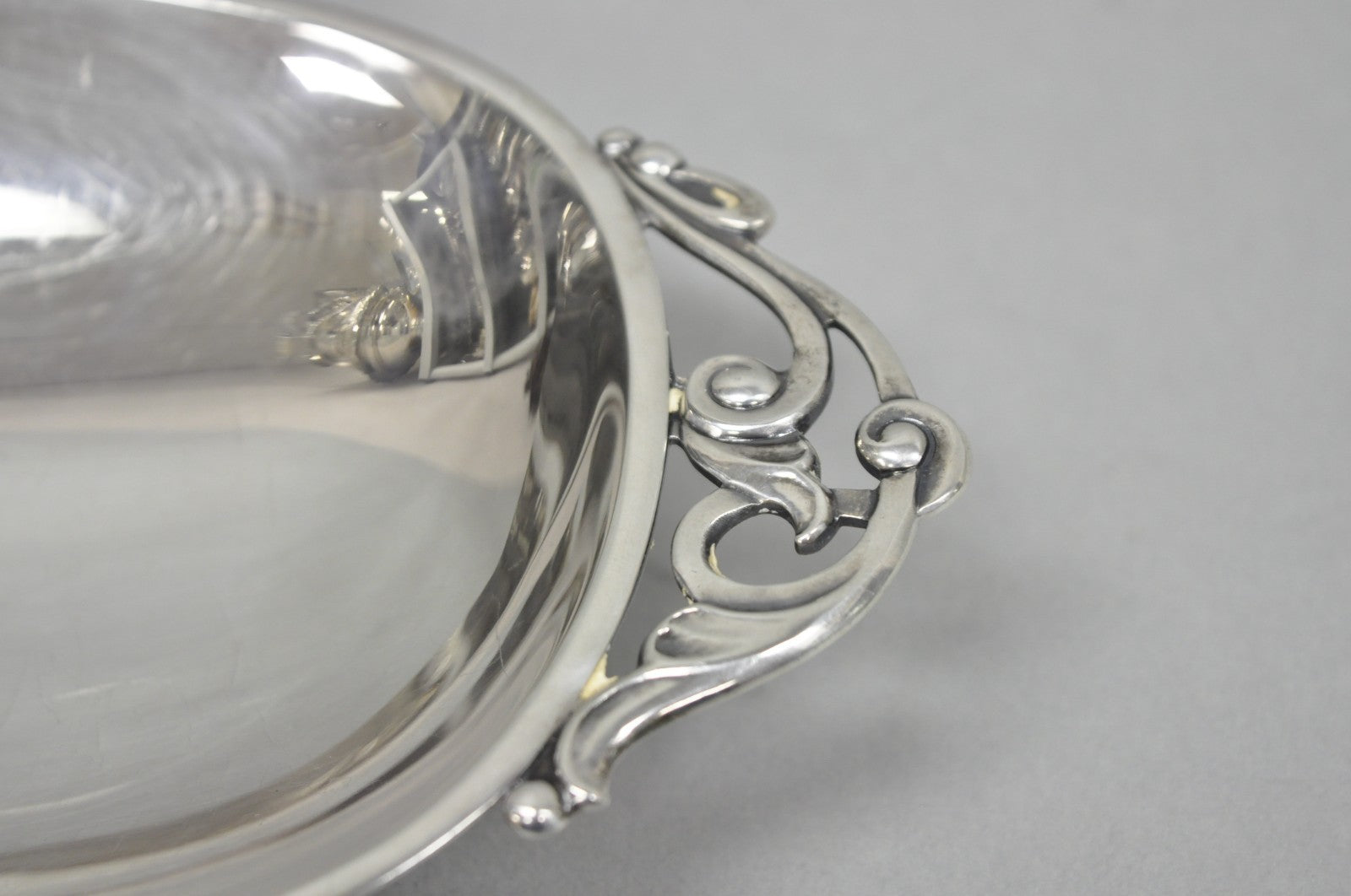 Vintage Denmark Gidom Fraberg Designed Silver Plated Narrow Trinket Candy Dish