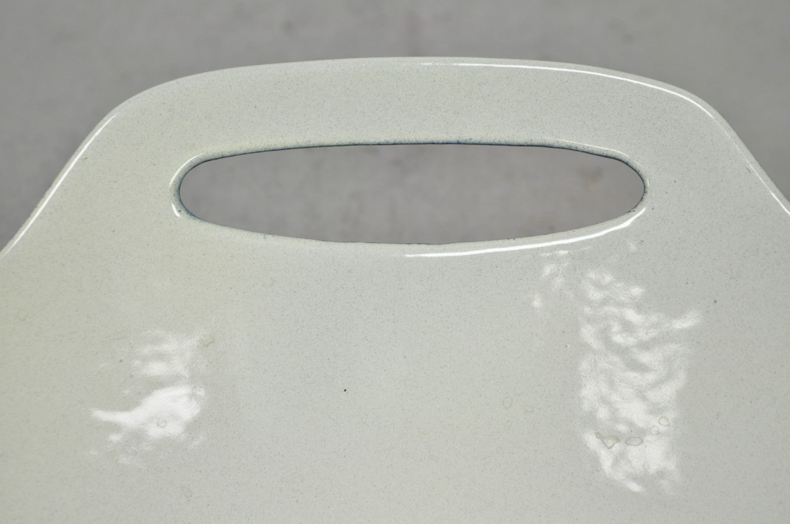 Vintage Michael Lax Copco Denmark Modern Blue Enamel Cast Iron Paella Dish Pan