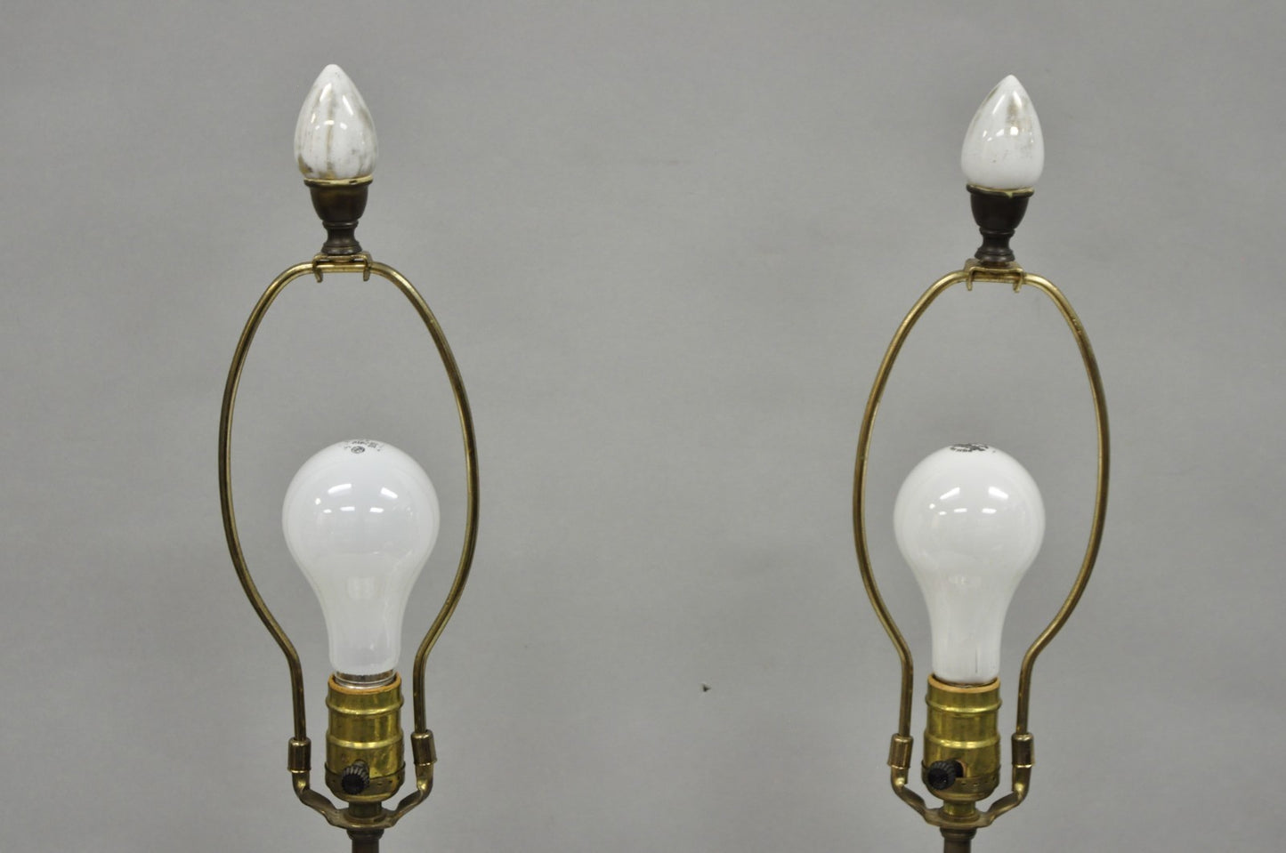 Victorian German Porcelain Ginger Jar Vase Meissen attr. French Table Lamp Pair