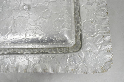 Vintage Art Deco Nouveau Hammered Aluminum Vegetable Relish Serving Platter Tray